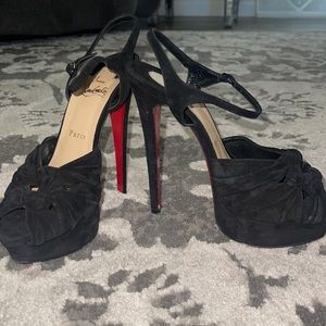 Black open toed Christian Louboutin’s